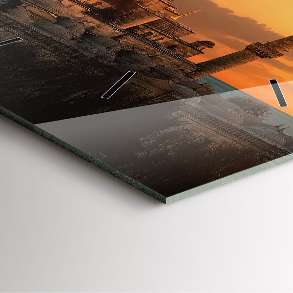 Square wall clock Mosque in Istanbul