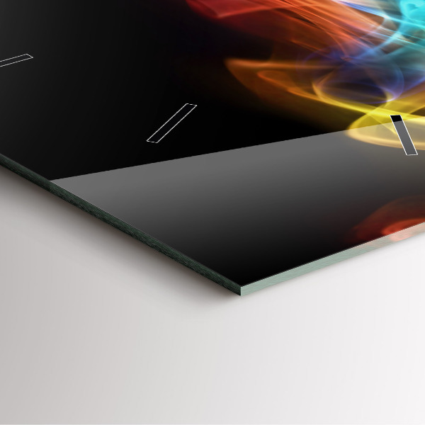 Square wall clock Abstract colorful lines