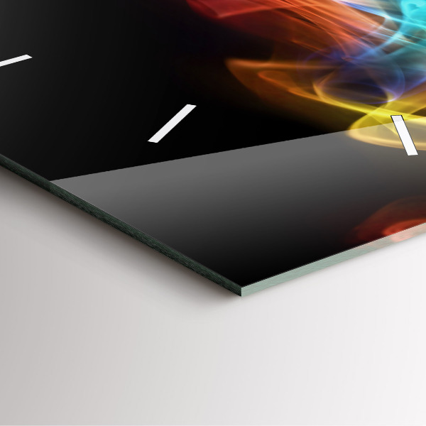 Square wall clock Abstract colorful lines