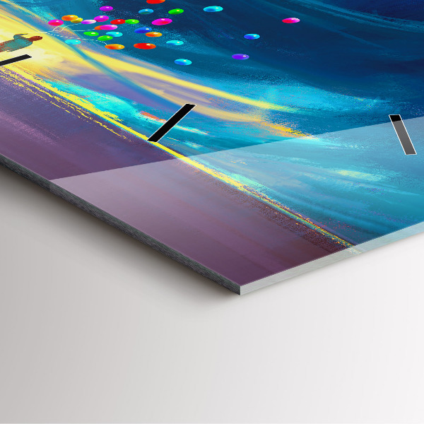 Square wall clock Baby and balloons