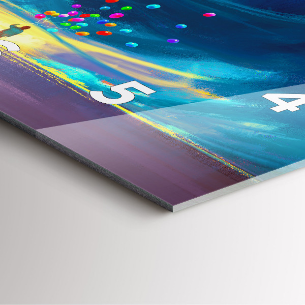 Square wall clock Baby and balloons