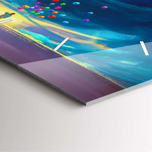 Square wall clock Baby and balloons