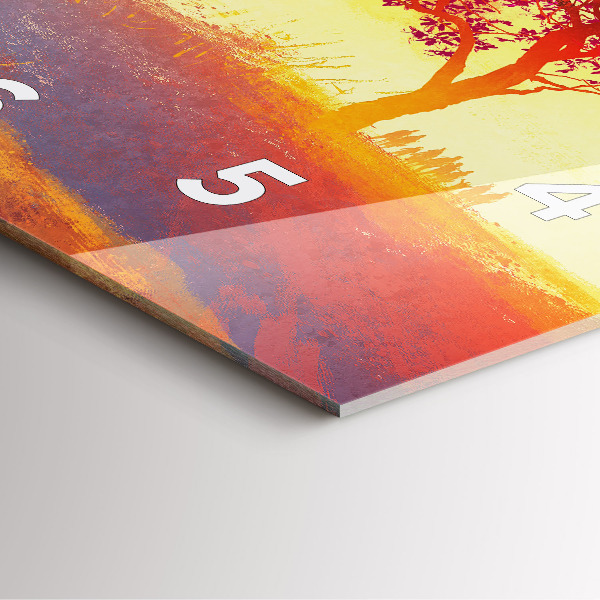 Square wall clock Autumn Landscape