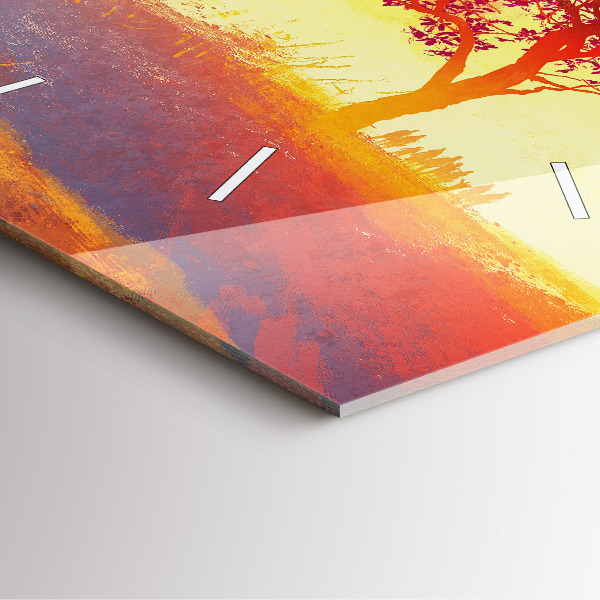 Square wall clock Autumn Landscape