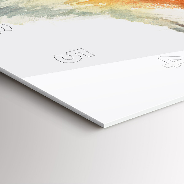 Square wall clock Watercolor young fox