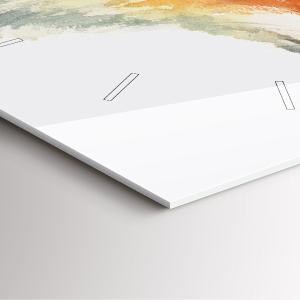 Square wall clock Watercolor young fox