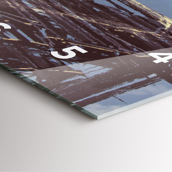 Square wall clock Angel, Bridge and Bicycle