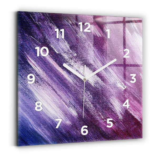 Square wall clock Acrylic paint texture