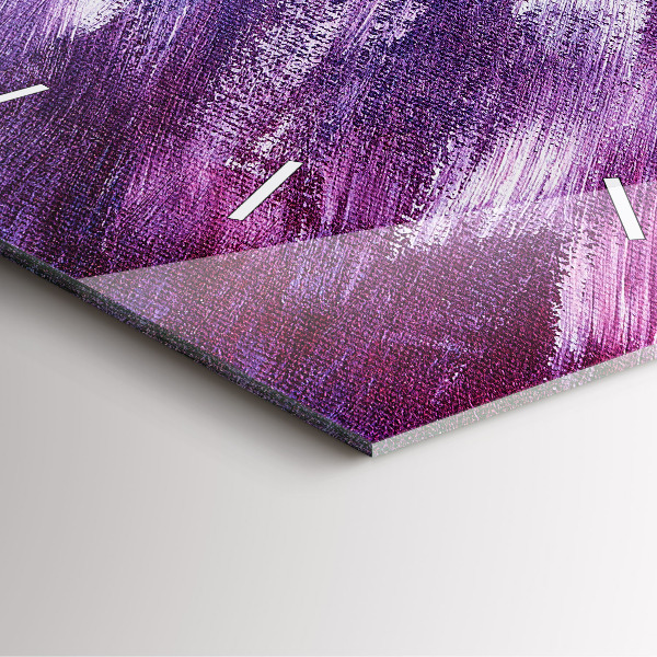 Square wall clock Acrylic paint texture