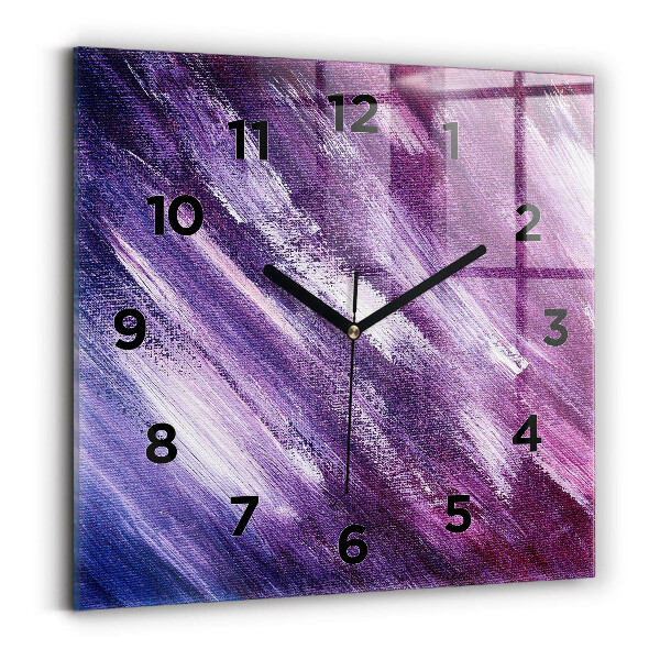 Square wall clock Acrylic paint texture