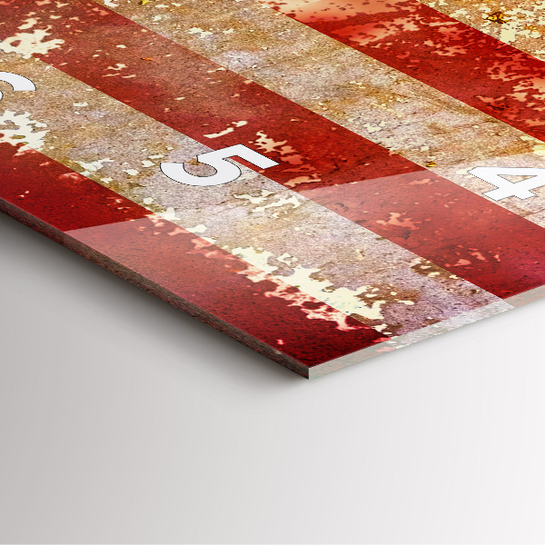 Square wall clock Vintage USA Flag