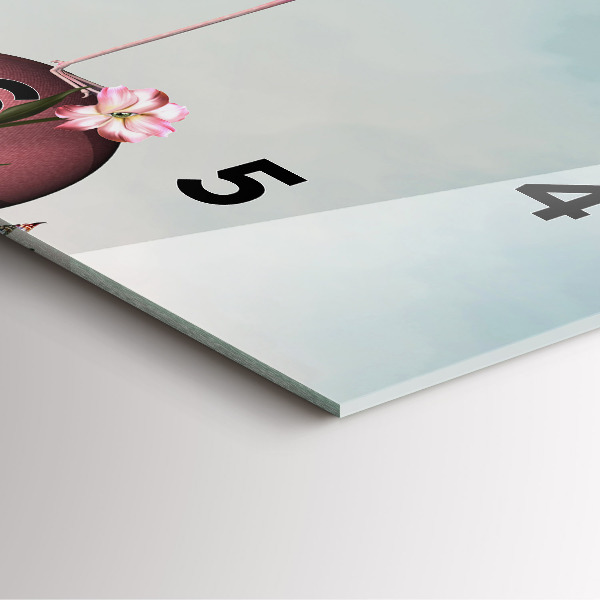 Square wall clock Surreal Flamingo