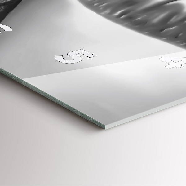 Square wall clock Woman's lips