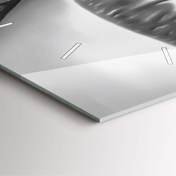 Square wall clock Woman's lips