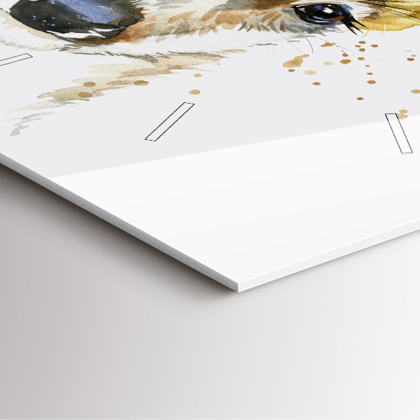 Square wall clock A deer