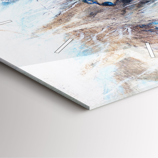 Square wall clock Wolves in the forest