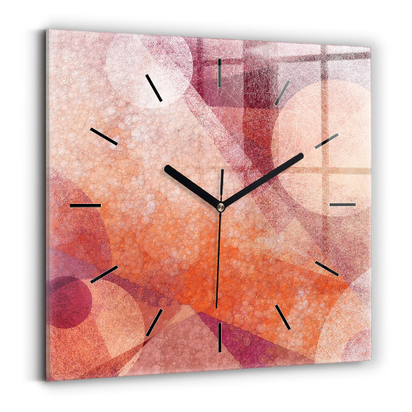 Square wall clock Geometric abstraction