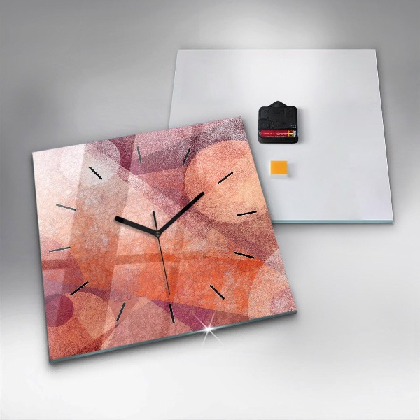 Square wall clock Geometric abstraction