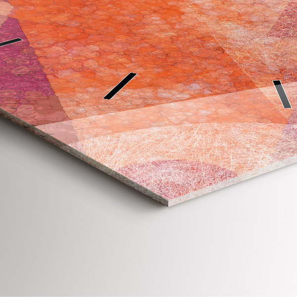 Square wall clock Geometric abstraction