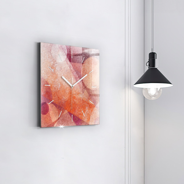 Square wall clock Geometric abstraction