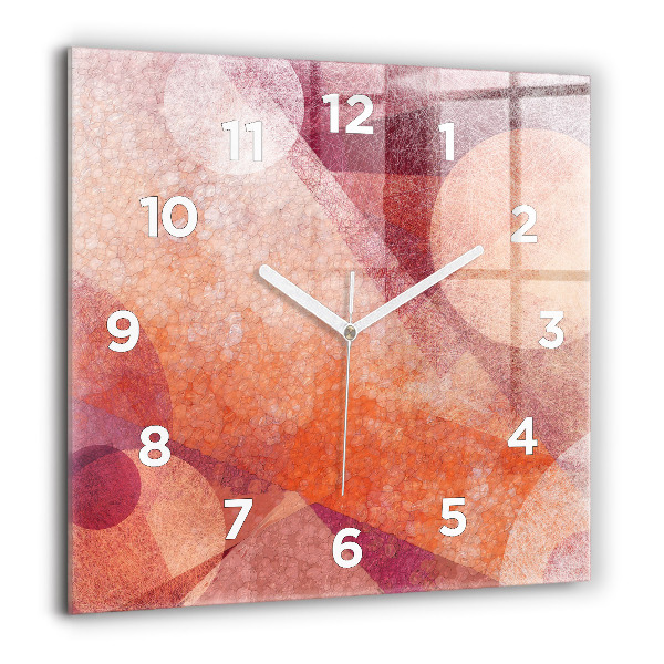 Square wall clock Geometric abstraction