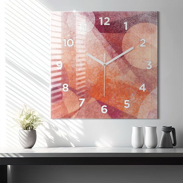 Square wall clock Geometric abstraction