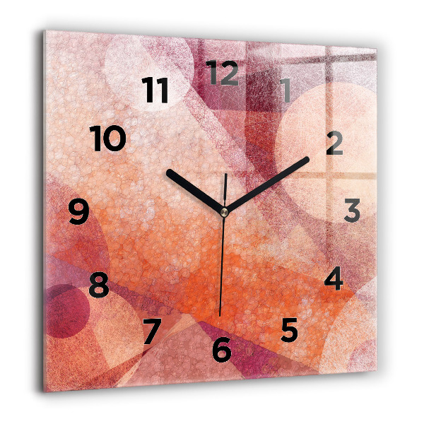 Square wall clock Geometric abstraction