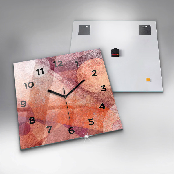 Square wall clock Geometric abstraction