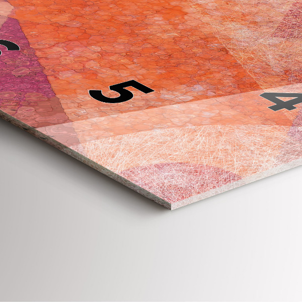 Square wall clock Geometric abstraction