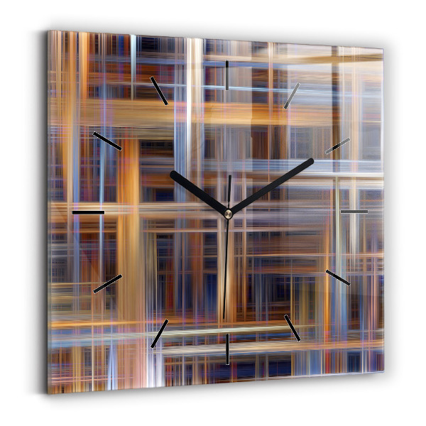 Square wall clock Abstract geometry