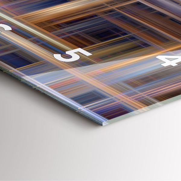 Square wall clock Abstract geometry