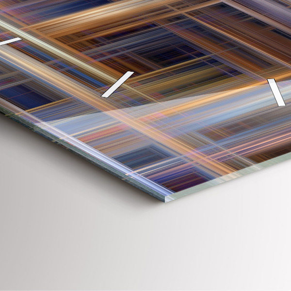 Square wall clock Abstract geometry