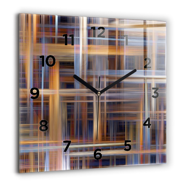 Square wall clock Abstract geometry