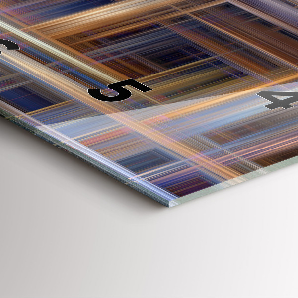 Square wall clock Abstract geometry