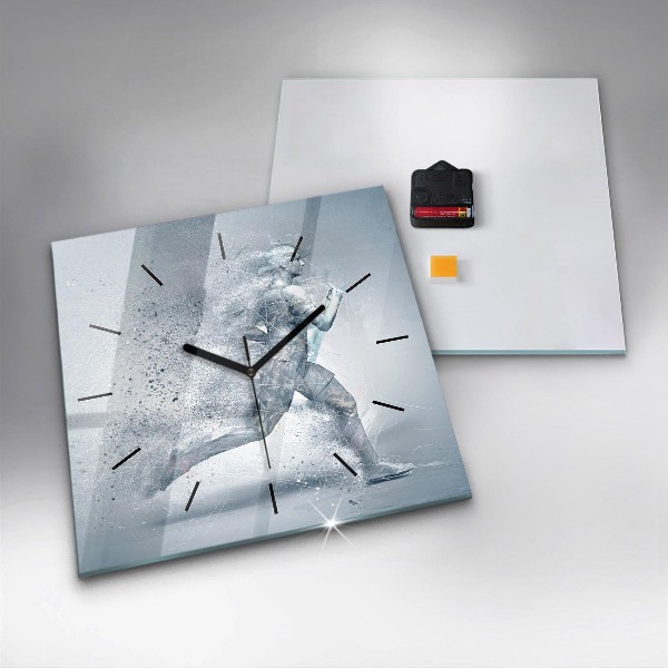 Square wall clock Running man