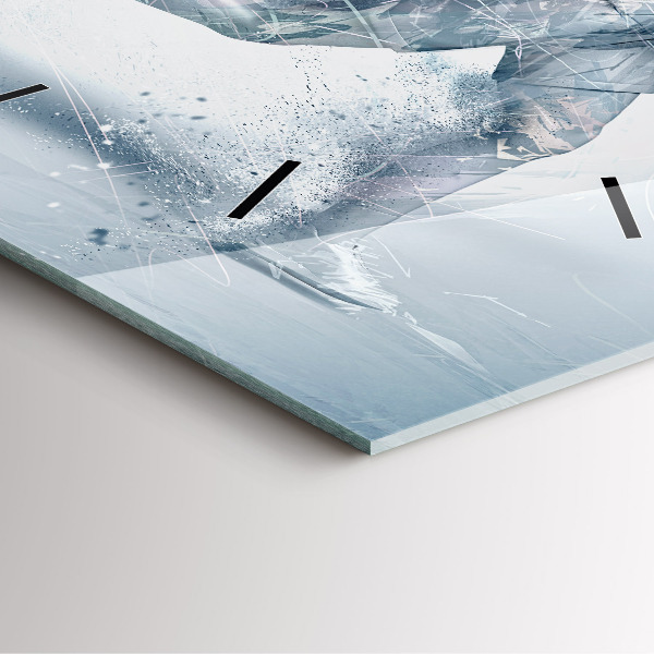 Square wall clock Running man