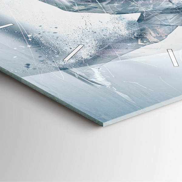 Square wall clock Running man