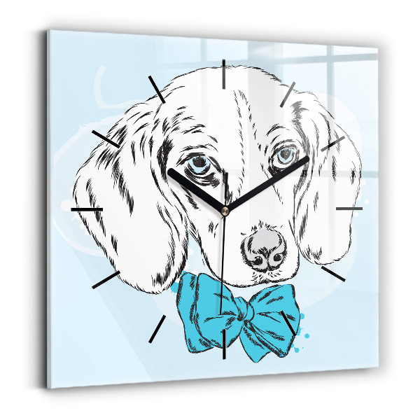 Square wall clock Puppy dog