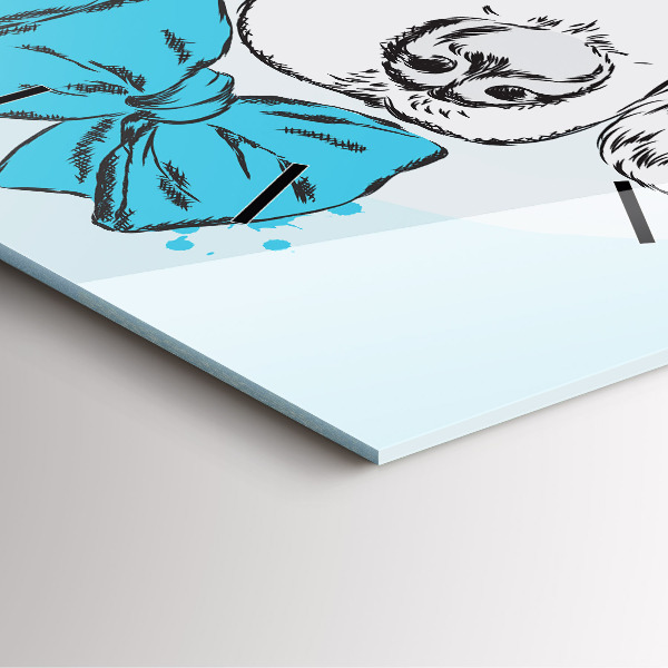 Square wall clock Puppy dog