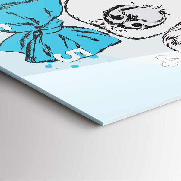 Square wall clock Puppy dog