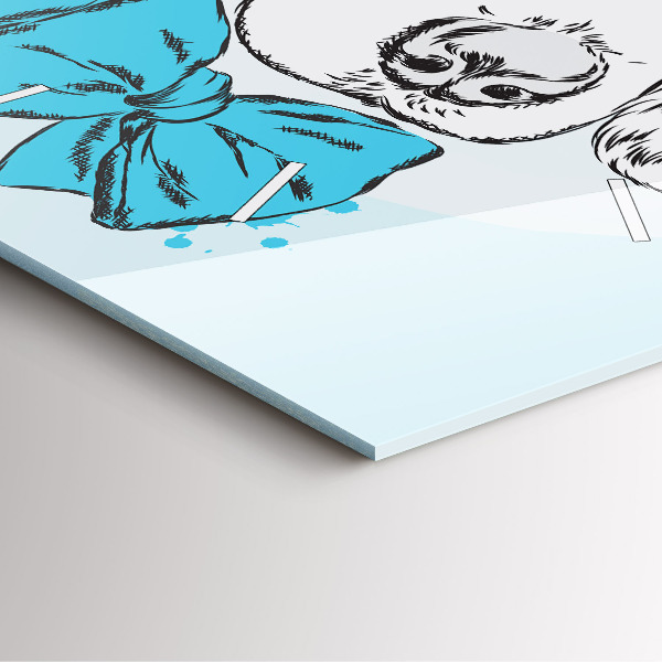 Square wall clock Puppy dog