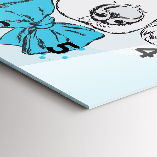 Square wall clock Puppy dog