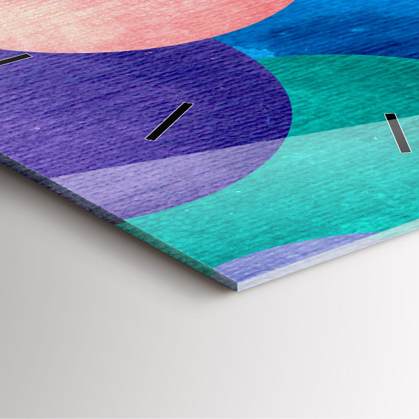 Square wall clock Abstract circles