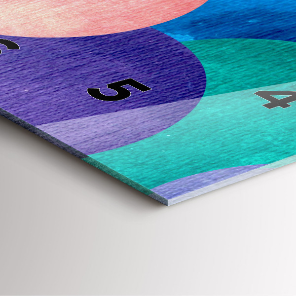 Square wall clock Abstract circles