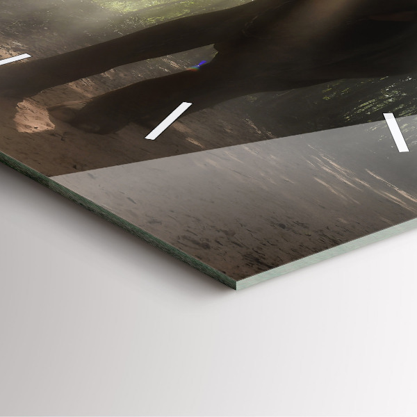 Square wall clock Elephant in the jungle