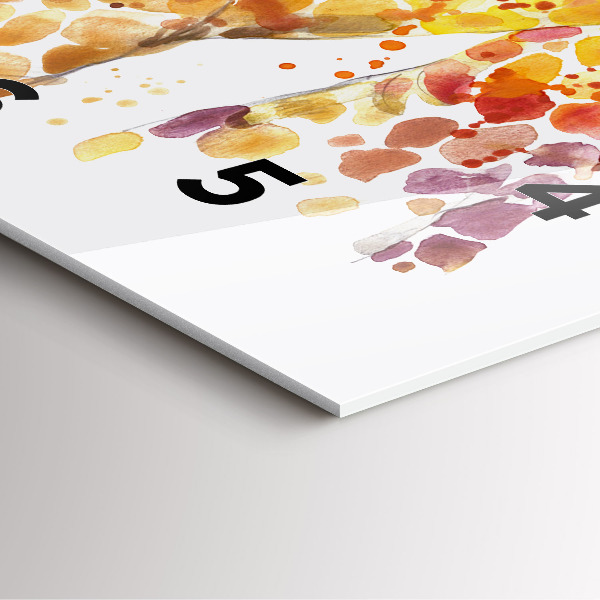 Square wall clock Giraffe - watercolor