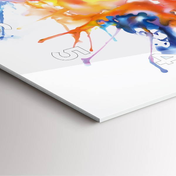 Square wall clock Lion - watercolor