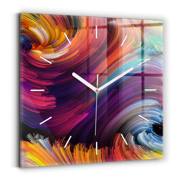 Square wall clock Abstraction hall