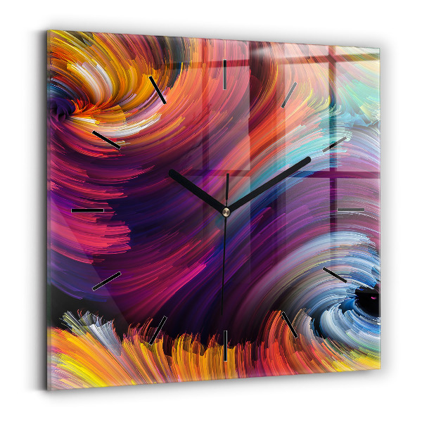 Square wall clock Abstraction hall