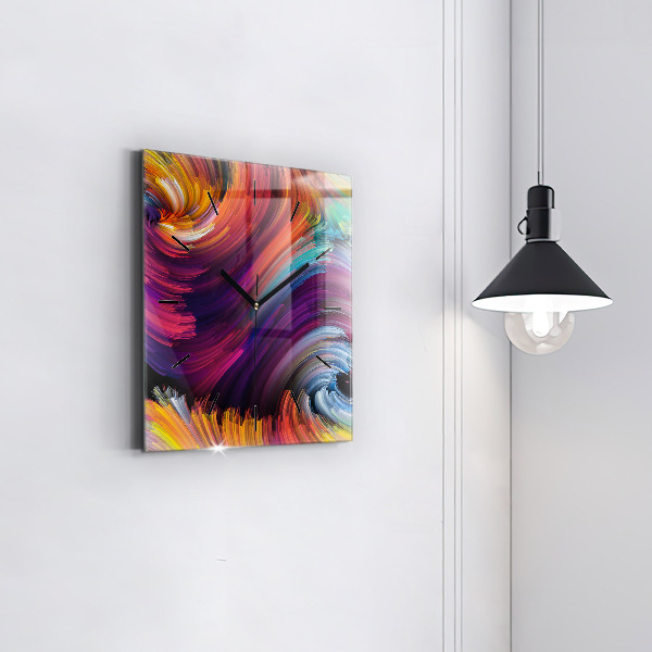 Square wall clock Abstraction hall